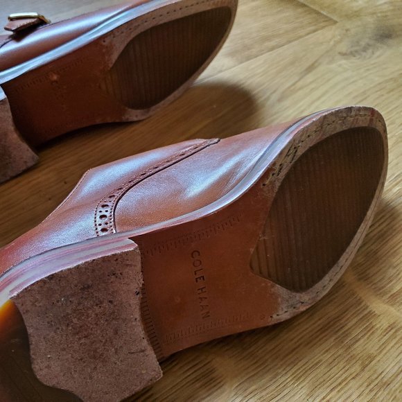Cole Haan Leather Buckle Shoe - Size 8 - Cognac